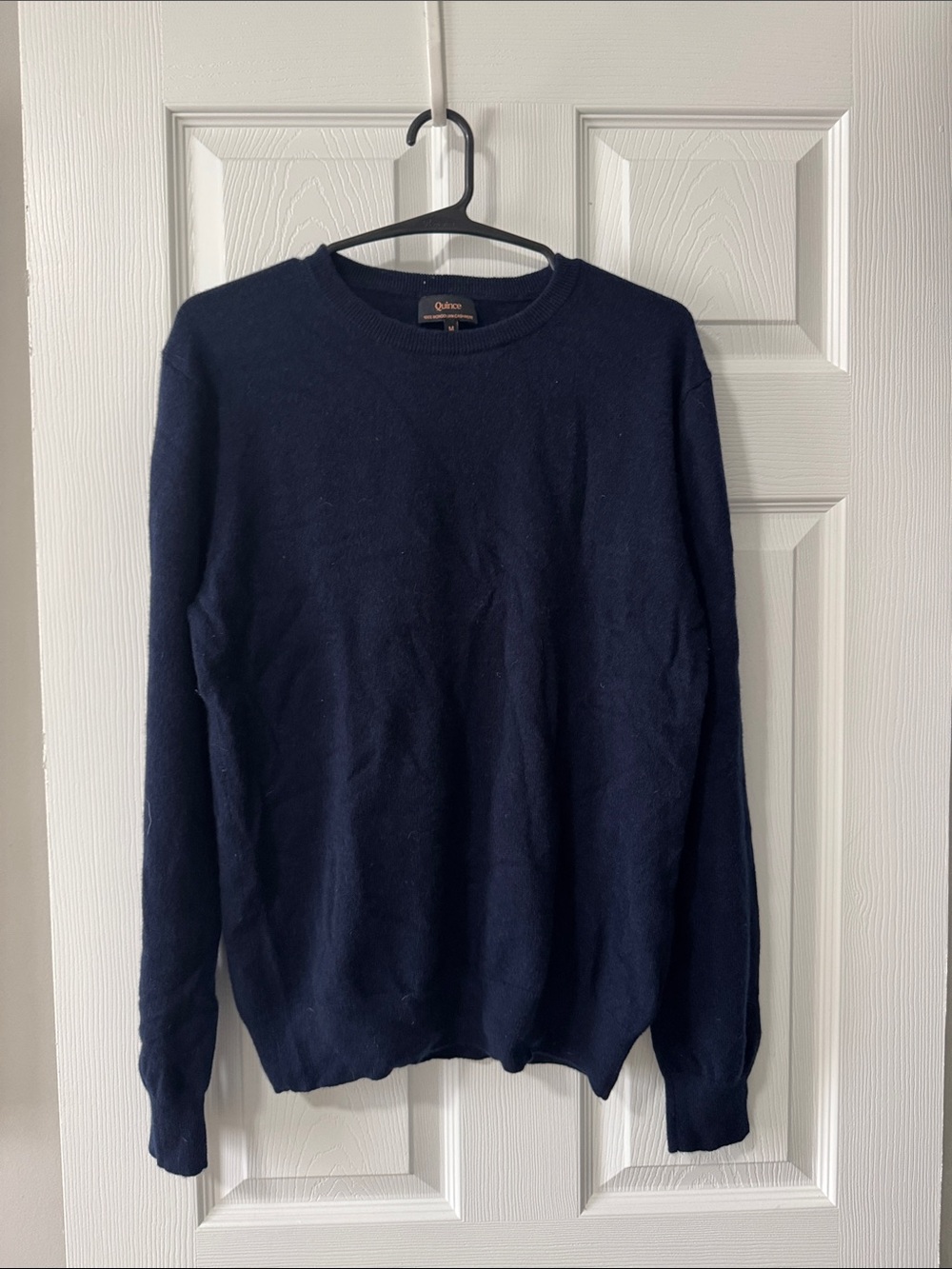 Quince Mongolian Cashmere Crewneck Sweater in Navy